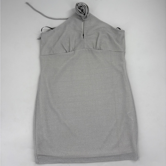 NWT Forever 21 Glitter Rosette Halter Mini Dress - Picture 9 of 9